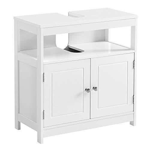 Vasagle Waschtisch mit Waschbecken L60xB30xH60cm Matte White