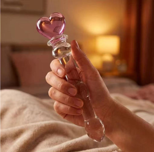 Aph Стъклен Дилдо Сърце 190гр Glass Vibrator Heart 190gr Tg-015