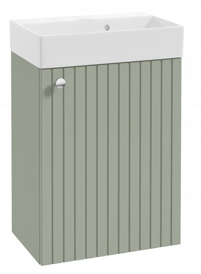 DomoDomo Bathroom Vanity Unit With Sink M50xD30xH70cm Eucalyptus DomoDomo Bathroom Vanity Unit With Sink M50xD30xH70cm Eucalyptus