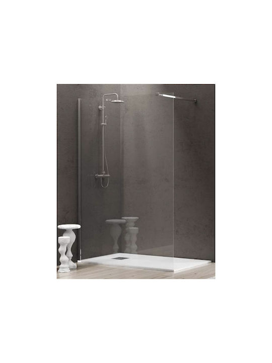 Karag Walkin 1 Διαχωριστικό Ντουζιέρας 60x200cm Clear Glass Cromo