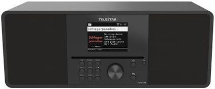 TELESTAR Ηχοσύστημα 2.0 Top 300 5700300 15W με CD Player, WiFi και Bluetooth Μαύρο
