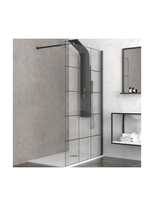 Free People Σταθερό Πλαϊνό Ντουζιέρας 140x200cm Nero