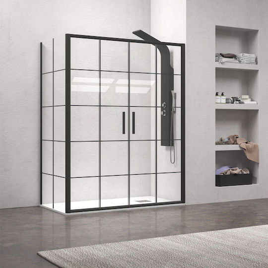 Karag Efe 600 Διαχωριστικό Ντουζιέρας με Συρόμενη Πόρτα 170x190cm Black Karag Efe 600 Διαχωριστικό Ντουζιέρας με Συρόμενη Πόρτα 170x190cm Black