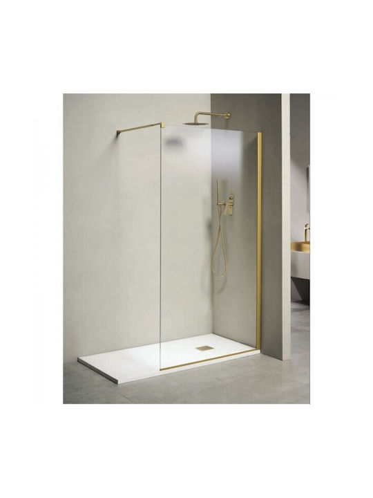 Tema Фиксирана Страна Душ 70x195см Прозрачно Стъкло Oro