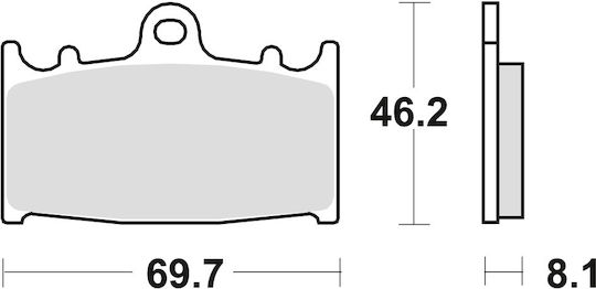 TRW Motorcycle Brake Pads Motorcycle Brake Pads for Kawasaki ZX-6R Ninja / GPZ / ZX-9R Ninja