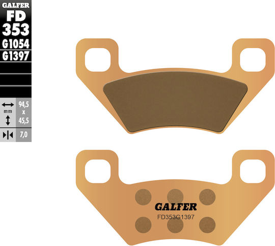 Motorradbremsbeläge Vorderseite Rückseite Galfer Sintered Compound Fd353g1397