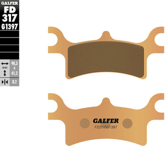 Rückseite Motorradbremsbeläge Galfer Sintermetall-Compound Fd317g1397