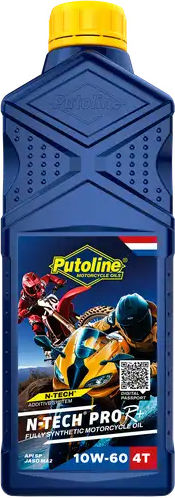 Putoline N-Tech Pro R+ 10W-60 Συνθετικό Λάδι Μοτοσυκλέτας για Τετράχρονους Κινητήρες 1lt