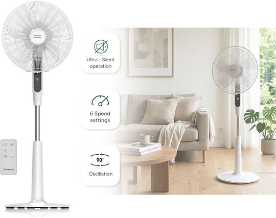 Rohnson Pedestal Fan 56W 40cm Diameter with Remote Control