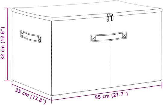 vidaXL Fabric Clothes Storage Box in Beige Colour 55x35x32cm 6 Pieces
