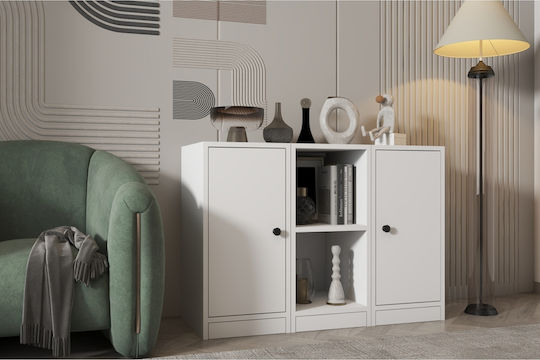 Буфет Дървен Бял 97.2x40x71.4см