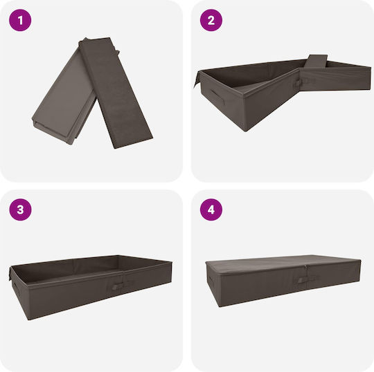 vidaXL Stoff Kleideraufbewahrung Box in Grau Farbe 90x48x15cm