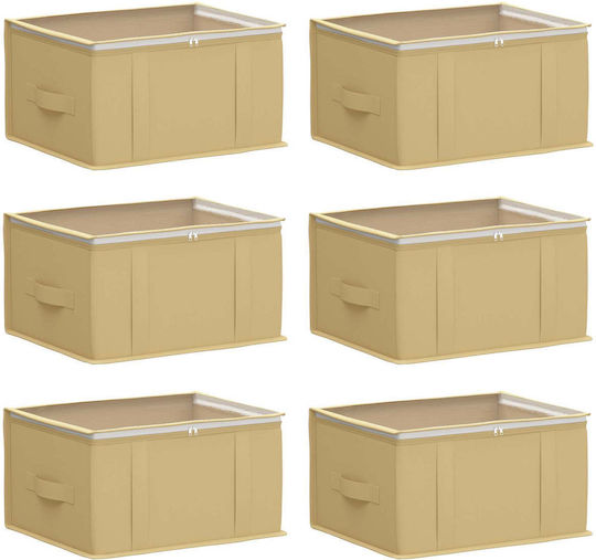 vidaXL Κουτί Αποθήκευσης Ρούχων 50x30x25cm 6τμχ