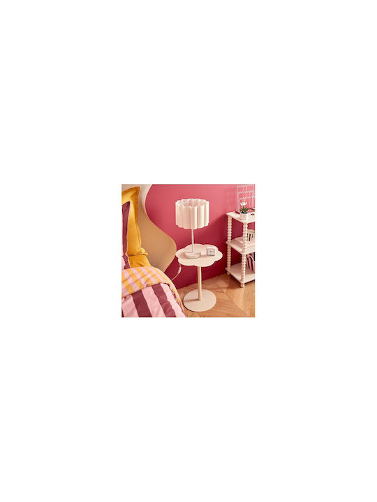 Round Side Table Fiora Metal Ecru W50.5xD43cm