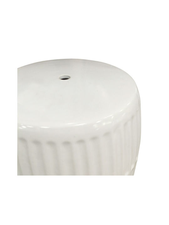 Round Side Coffee Table Mod White W33xL33xH43cm