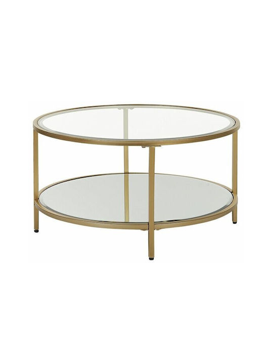 Round Side Table Berwyn 903 Glass Gold M40xD40cm
