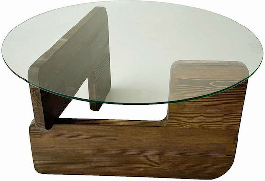 Κεντρικό Τραπεζάκι Walnut-clear Κεντρικό Τραπεζάκι Walnut-clear