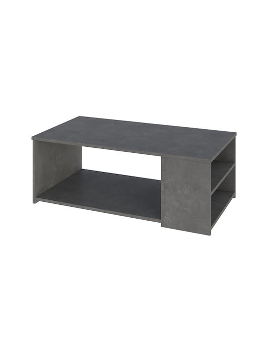 Rectangular Central Coffee Table Berg Wooden Gray Retro M110xW60xH40cm