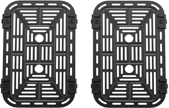 Kraft & Dele Heißluftfritteuse mit Doppeltem Abnehmbaren Behälter 9lt Schwarz KD4180