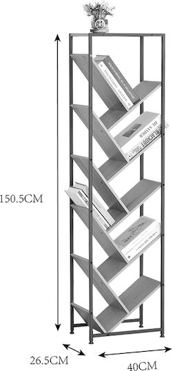 Етажерка Orunta Черна 40x26.5x150см