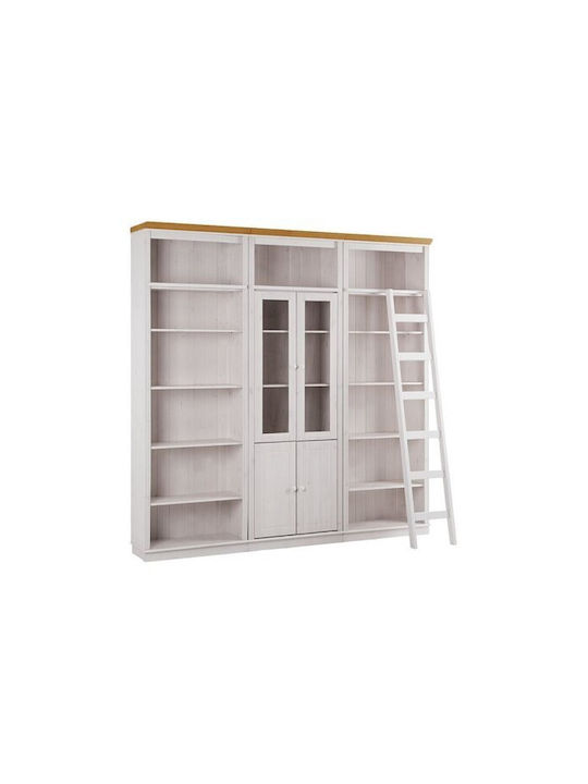 Saltoro Bookcase 126 Melia Oak White 222x34x223cm