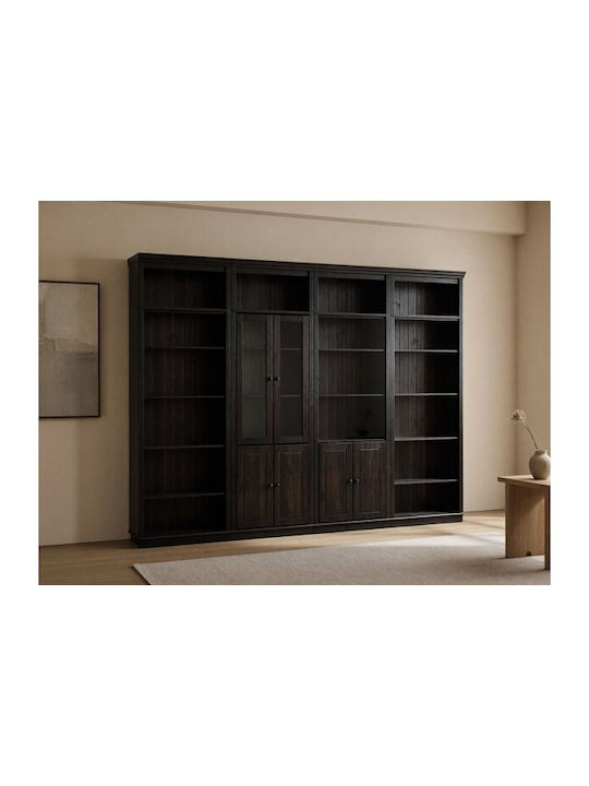 Bibliotecă Saltoro 112 Maro Închis 296x34x223cm