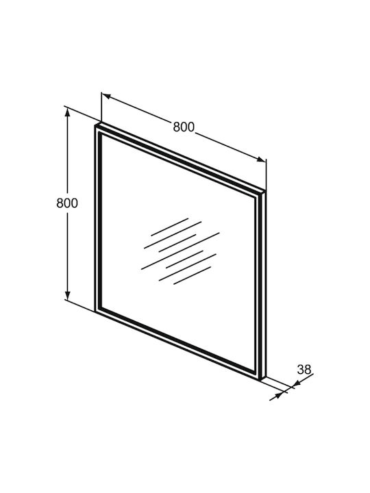 Ideal Standard Conca Square Bathroom Mirror 80x80cm