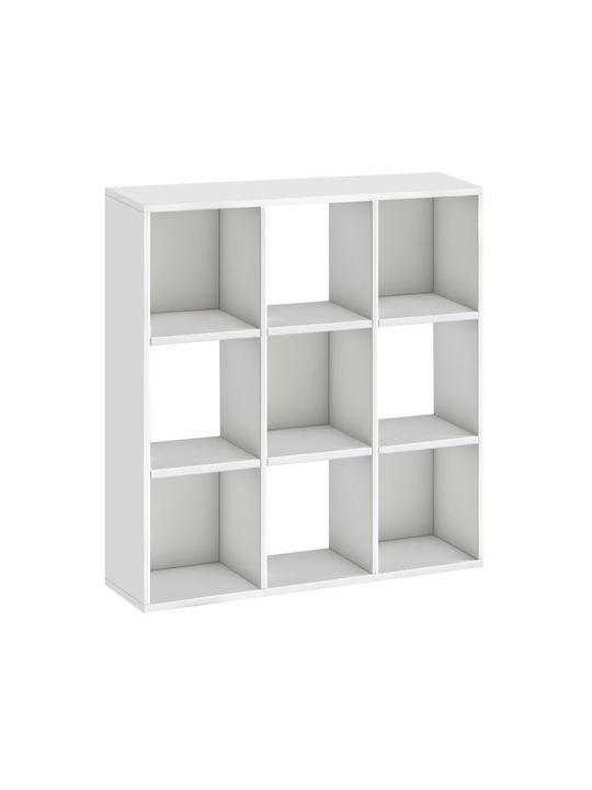 Βιβλιοθήκη Cube Λευκή 90x30x90εκ.