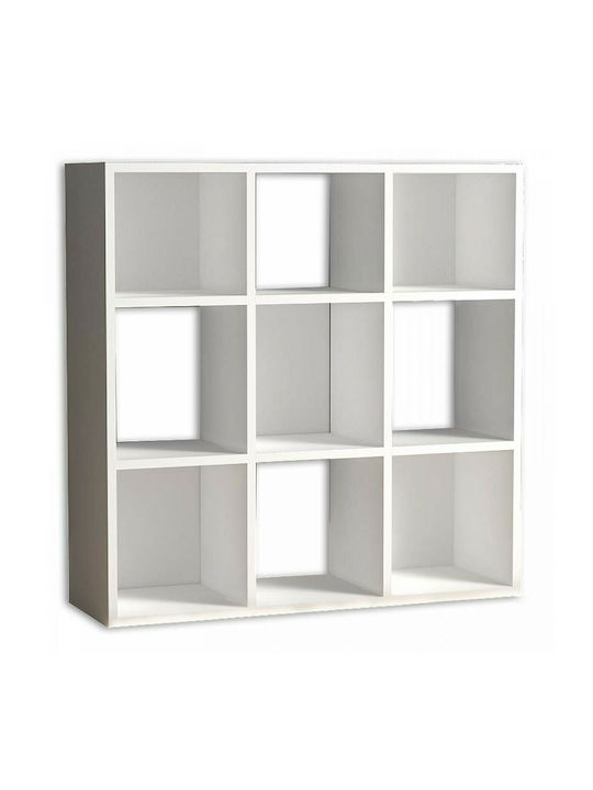 Βιβλιοθήκη Cube Λευκή 90x30x90εκ.