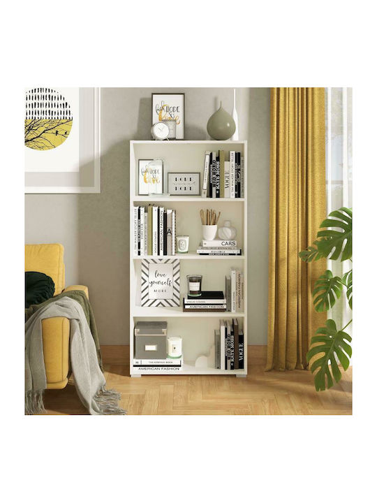 Tomar Bookcase White 70x24.5x142cm