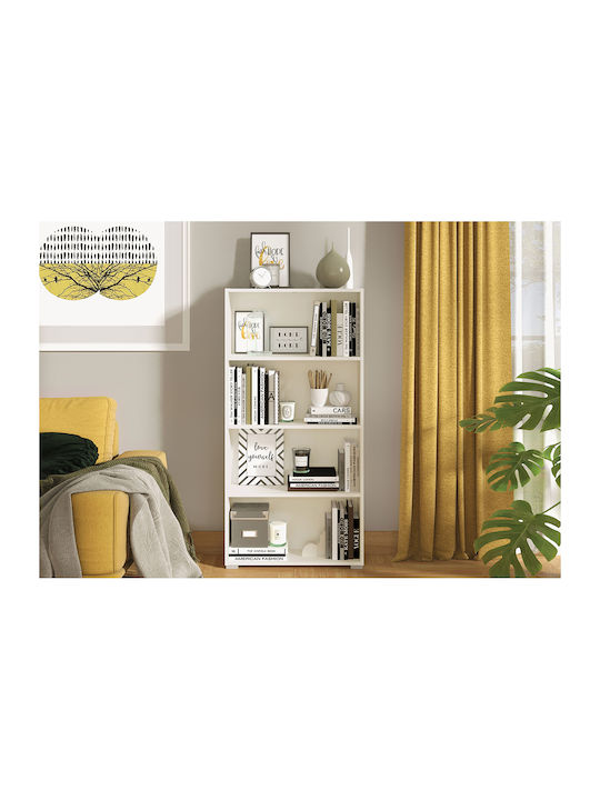 Tomar Bookcase White 70x24.5x142cm