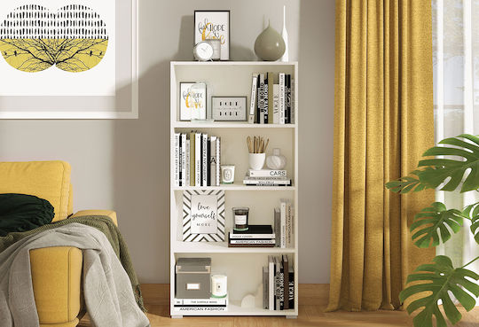 Bibliotecă Tomar Albă 70x24.5x142cm