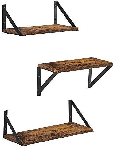 Shelf Wall 35x15x12cm Rustic Brown and Black Shelf Wall 35x15x12cm Rustic Brown and Black