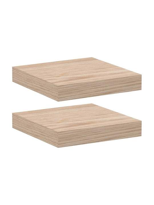Shelves Wall Coffee 2pcs 23x23.5x4cm