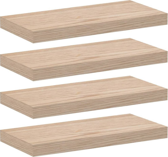 Shelves Wall 4pcs 50x23.5x4cm Coffee Shelves Wall 4pcs 50x23.5x4cm Coffee