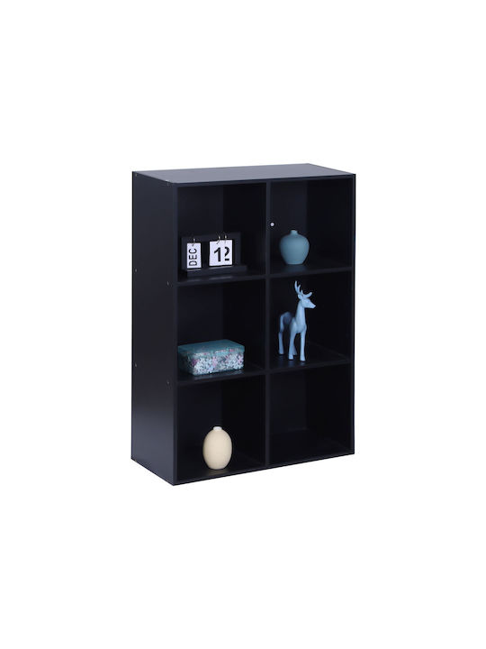 Bücherregal Schwarz 61x30x91cm