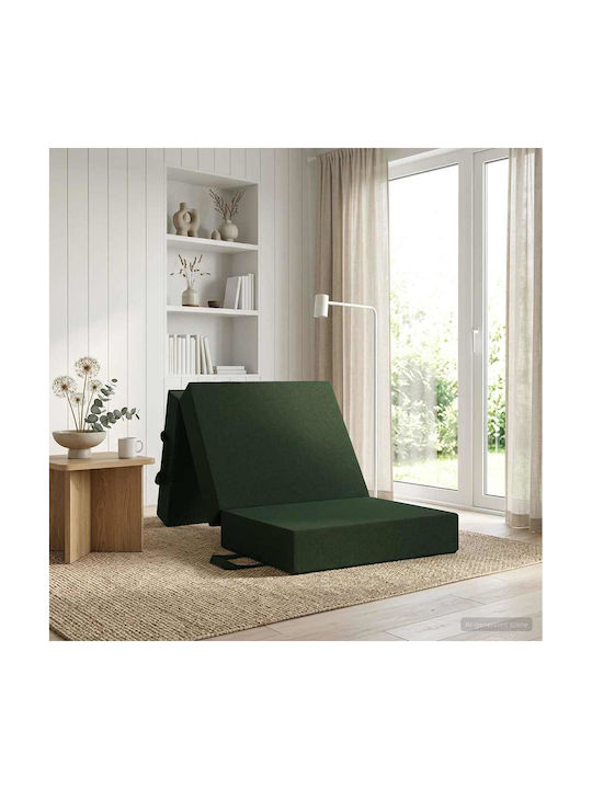 Two-Seater Couch Bed Dark Green 90x63x45 cm
