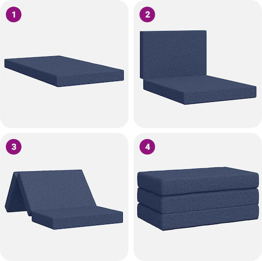 Doppelsitzer Sofa Bett Blau 100x67x45cm