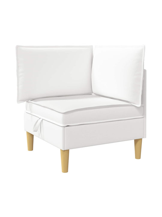 Corner Couch with Storage Space White 280x140x82 cm