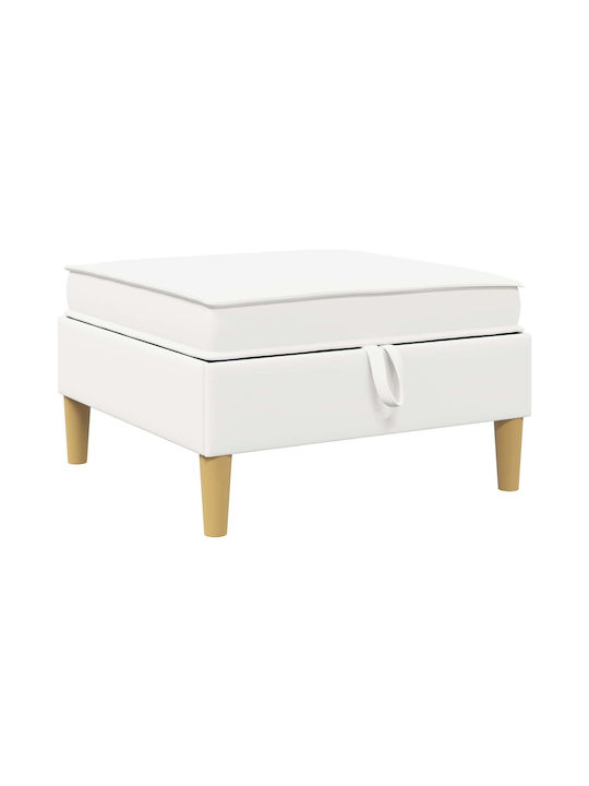 Corner Couch with Storage Space White 280x140x82 cm
