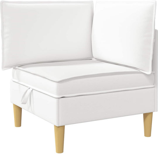 Ecksofa mit Stauraum Weiß 280x140x82cm
