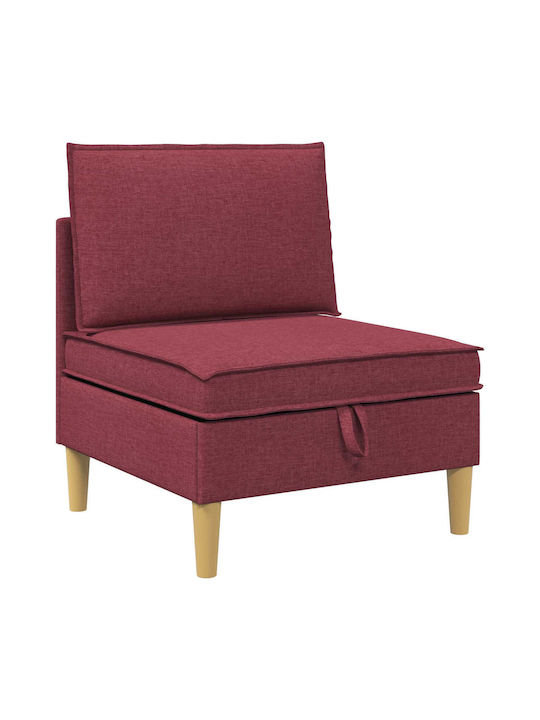 Corner Couch with Storage Space Red 210x70x82 cm
