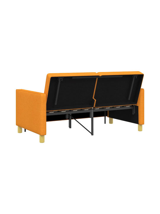 Colțar Canapea Pat Galben Închis 154x94.5x80.5cm