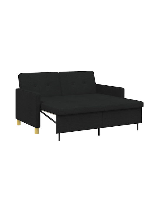 Corner Couch Bed Black 154x94.5x80.5cm