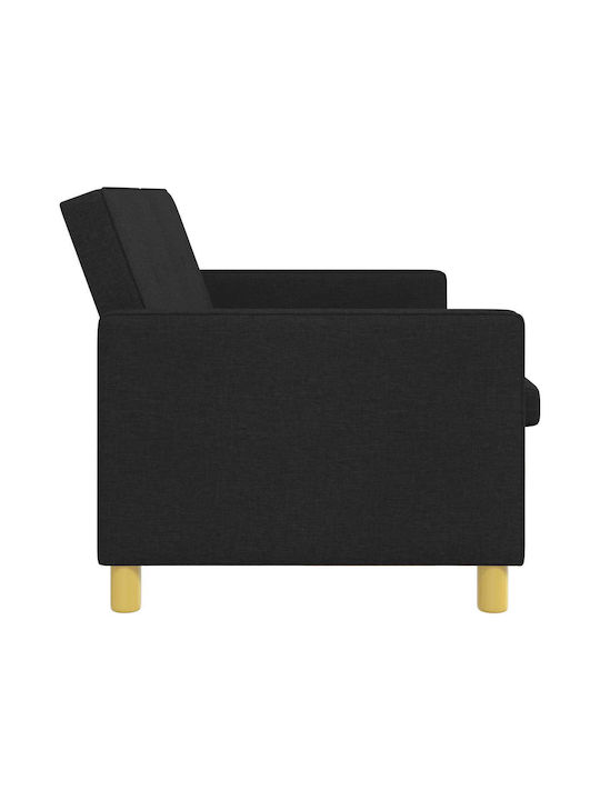 Corner Couch Bed Black 154x94.5x80.5cm