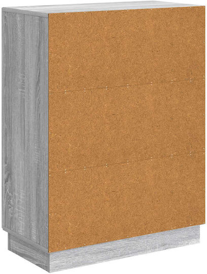 Μπουφές Ξύλινος με Συρτάρια Γκρι 66x34.5x87cm