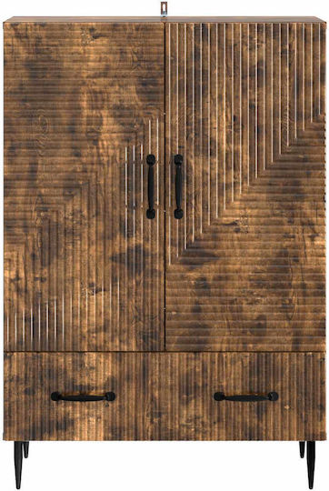 Sideboard from Wood & Metal with Drawers Brown 66x34.5x95cm
