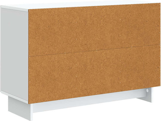 Μπουφές Ξύλινος με Συρτάρια Λευκό 89x34.5x60cm