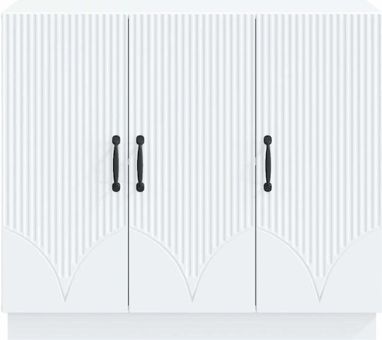 Holzsideboard Weiß 89x34,5x77cm