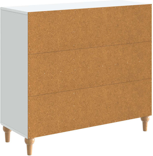 Holzsideboard Weiß 89x34,5x80cm